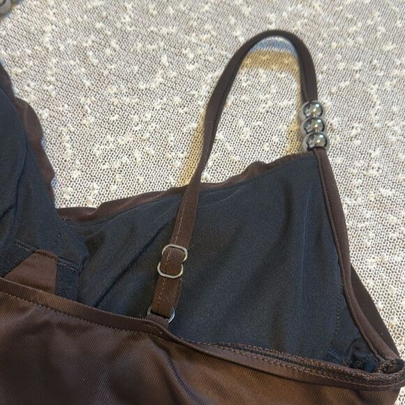 MAGICSUIT Isabel One Piece Swimsuit Brown Flouncy Slimming Tummy Control Swim 12 - Picture 9 of 14